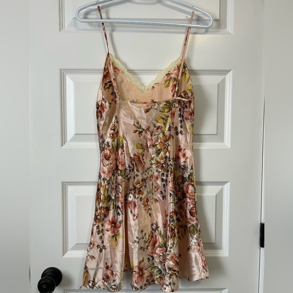 Victoria's Secret Vintage Gold Label Floral Satin Lace Nighty Lingerie - Picture 5 of 7